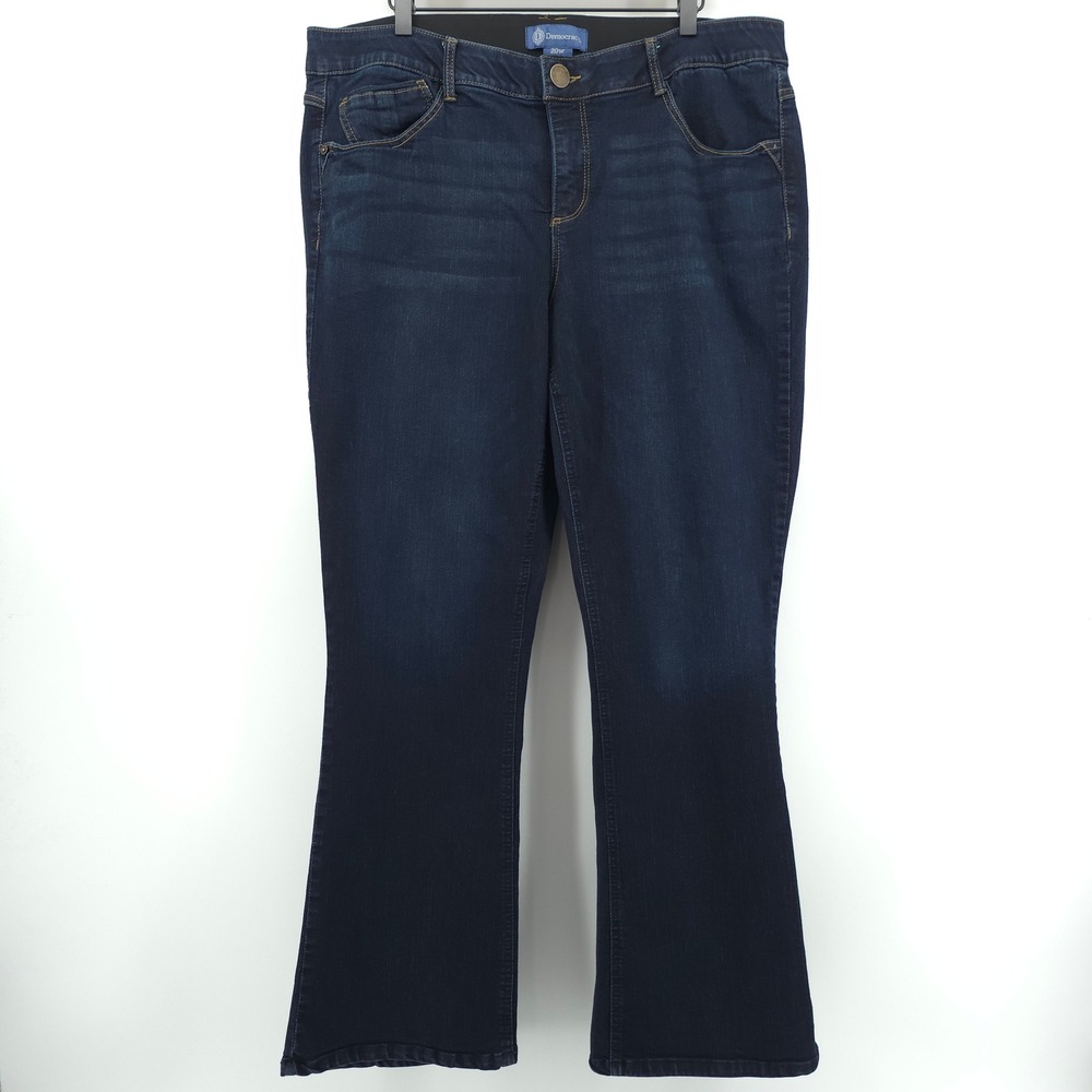 Democracy Ab"solution Women Bootcut Jeans 20W Dark Wash Slimming Denim